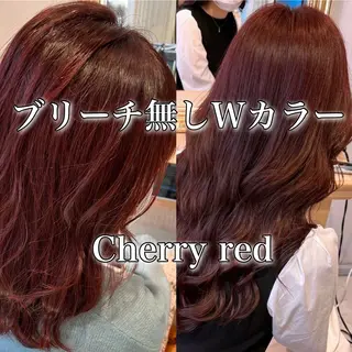 セミロング カラー ブリーチなし/暖色/ 透明感/ririkaのヘアスタイル