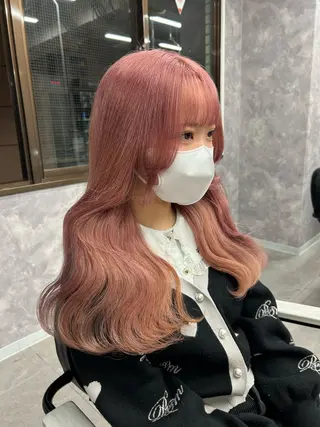 ロング カラー ヘアアレンジ Beleza原宿所属・MOMO艶髪 🩵モテカラーのヘアスタイル