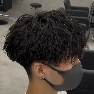 ショート パーマ ヘアアレンジ メンズ 【札幌メンズ特化】 🔥RIKU🔥のヘアスタイル