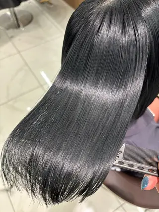 ショート カラー パーマ 長妻莉央/縮毛矯正 髪質改善カラーのヘアスタイル