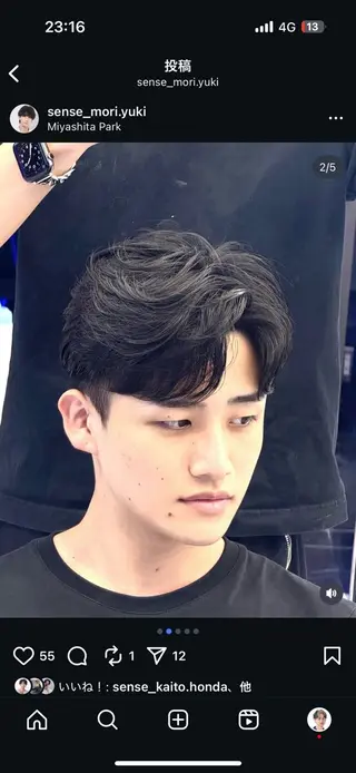 ショート パーマ メンズ メンズヘアセンス宇田川交番前店所属・メンズ特化 /パーマ/大窪歩輝のヘアスタイル