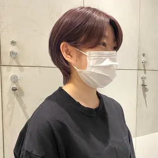 ショート カラー 艶感/ナチュラル 🩵amiのヘアスタイル