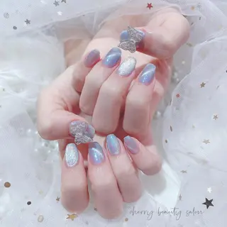 ミディアム ネイル SAKURA 🍒のネイルデザイン