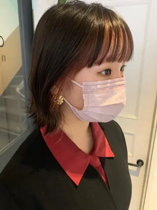 ショート カラー パーマ ヘアアレンジ メンズ キッズ ネイル マツエク・マツパ SALOWIN梅田茶屋町店所属・ウルフレイヤーカット /チヒロのヘアスタイル