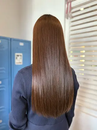 ロング カラー 安部 美里のヘアスタイル