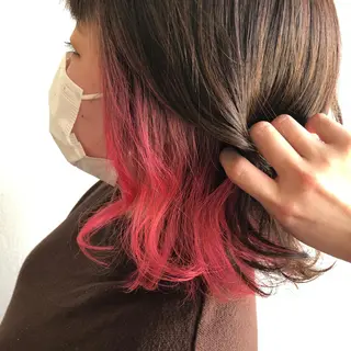 セミロング カラー ヘアアレンジ La fith hair kanonあびこ店所属・トップスタイリスト 🧸中島梨穂🧸のヘアスタイル