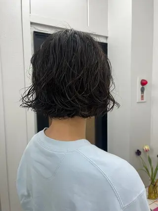 ショート パーマ 細川 夕利亜のヘアスタイル