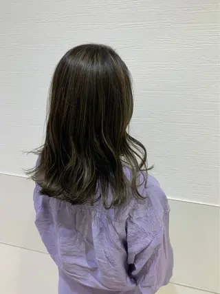 セミロング カラー ナチュラル艶カラー 🤎maoのヘアスタイル