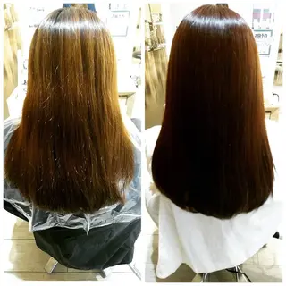セミロング ブリーチ/ヘアケア/ 艶髪/イギチハルのヘアスタイル