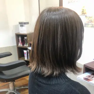 ミディアム カラー MOLLA 浅香山店所属・谷口ゆめ/縮毛矯正/ 大人女子/眉ワックスのヘアスタイル