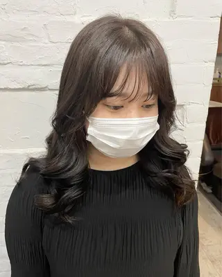 ロング カラー 【ピンク/韓国ヘア/ ヘアセット】亜海のヘアスタイル