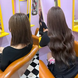 ミディアム チビ編み込みエクステ どぅ〜す/YUIのヘアスタイル