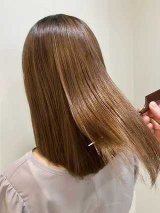 セミロング コテ巻き風パーマ/ 髪質改善/河島恭平のヘアスタイル