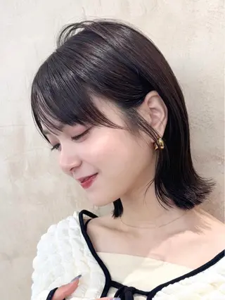 カラー 紅葉☘ ̖́- /ボブ/艶カラーのヘアスタイル