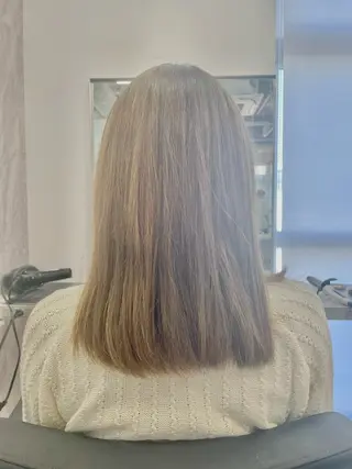 ミディアム カラー パーマ&ブリーチ /飯牟田/GEAR.のヘアスタイル