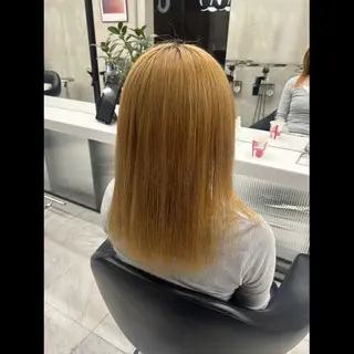 セミロング パーマ・ストレート/ reina🐈‍⬛のヘアスタイル