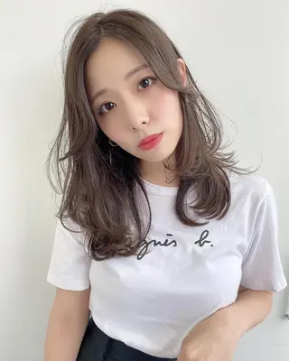 ロング カラー 店長/mao/ 前髪/顔周りカットのヘアスタイル