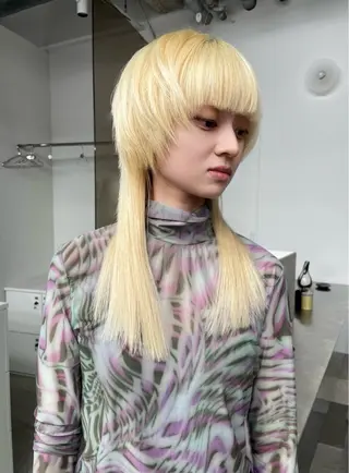 ロング カラー stén所属・HARUKA/原宿 ハイトーン/レイヤーのヘアスタイル