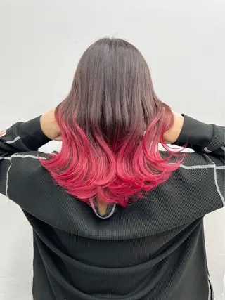 ミディアム カラー urara /ブリーチ/艶カラーのヘアスタイル