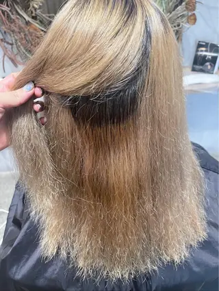 ミディアム パーマ ダブルカラー /まつ毛パーマ🎀のヘアスタイル