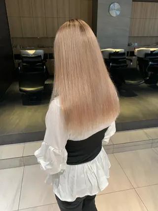 ロング カラー パーマ ヘアアレンジ メンズ キッズ ネイル マツエク・マツパ LINDOTOKYO梅田所属・酸性ストレート 髪質改善大槻勇樹のヘアスタイル