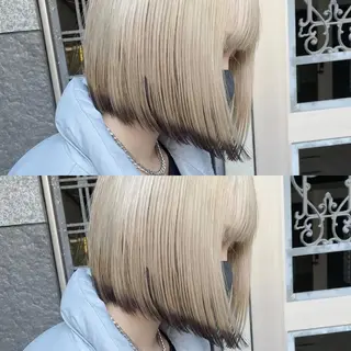 ミディアム カラー Beleza原宿所属・MOMO艶髪 🩵モテカラーのヘアスタイル