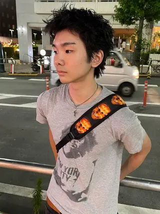 パーマ メンズ メンズカット パーマ[佐橋]のヘアスタイル