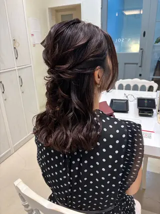 ヘアアレンジ つちだ ゆうひ / 暗髪カラー⟡.·のヘアスタイル