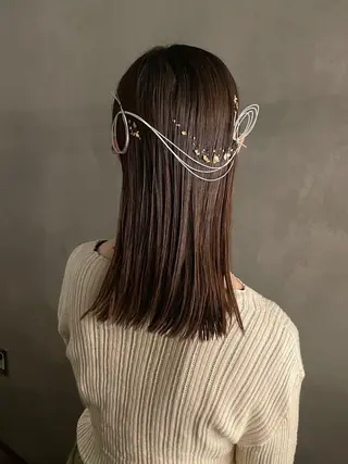 ミディアム ヘアアレンジ ♡トップスタイリス ト/美髪矯正hinaのヘアスタイル