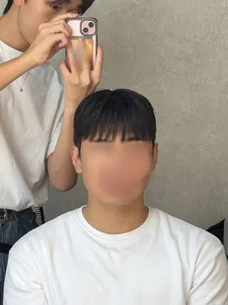 ショート パーマ メンズ 韓国メンズヘア/ ダウンパーマ/歩夢のヘアスタイル