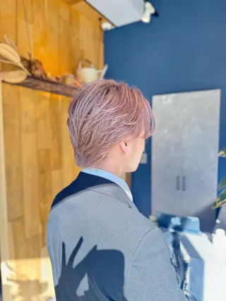 カラー メンズ 似合わせ/ブリーチ/ 透明感/sanamiのヘアスタイル