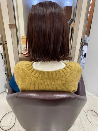 ミディアム ダブルカラー/韓国 ヘア/さわのあかねのヘアスタイル