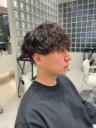 パーマ メンズ 無料ショートモデル 募集中❗️秋山ひらいのヘアスタイル