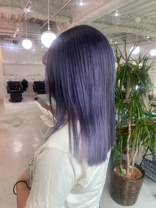 セミロング カラー ヘアアレンジ 🧨ブリーチー×ボブ レイヤー💎じゅえるのヘアスタイル