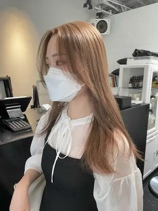 ロング カラー ヘアアレンジ 艶ハイトーン/ヘア アレンジAYAKAのヘアスタイル