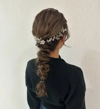 ヘアアレンジ 艶髪/ブリーチなし Wカラー🌺yuiのヘアスタイル