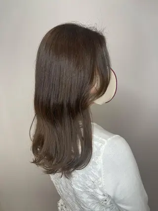 セミロング カラー &chaLme   心斎橋所属・emi/髪質改善/ 韓国風/艶カラーのヘアスタイル