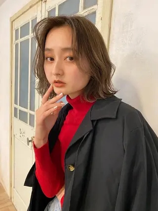 ミディアム カラー ヘアアレンジ 村上 ゆういのヘアスタイル