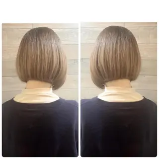 ミディアム カラー 京都大人女性ショート 徒歩1分/秋山のヘアスタイル