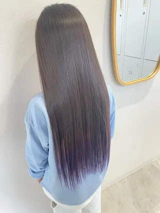 ロング カラー ハイトーン/推しカラ ー⛓💜ゆららのヘアスタイル