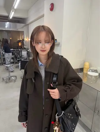 セミロング カラー chikashitsu所属・Junmi/ﾁｶｼﾂ /堀江のヘアスタイル