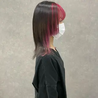 ミディアム カラー はちすか るかのヘアスタイル