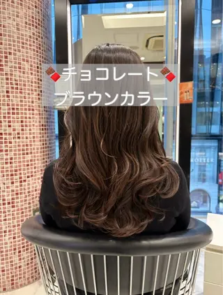 ミディアム カラー パーマ 韓国っぽ透け感カラー マンツーマン🫧なおのヘアスタイル