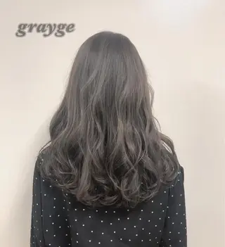 ロング カラー フェザーパーマ/ ダブルカラー/藤田のヘアスタイル