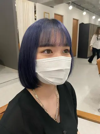 ミディアム カラー 韓国ヘア特化💍 tiam💍ブリーチのヘアスタイル