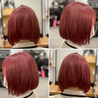 ミディアム カラー 仲矢 あゆ美のヘアスタイル