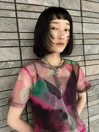 ショート カラー haco＋所属・圧倒的デザイン力 店長🎨RENAのヘアスタイル