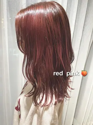 セミロング カラー ヘアアレンジ ハイトーンピンク🍑 ブリーチ🍑RINAのヘアスタイル