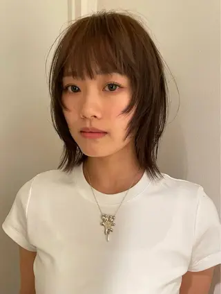 ミディアム 和田 英梨香のヘアスタイル