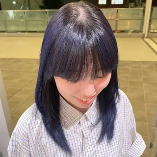 セミロング カラー ブリーチ/暖色/ ダブルカラー/ゆきなのヘアスタイル